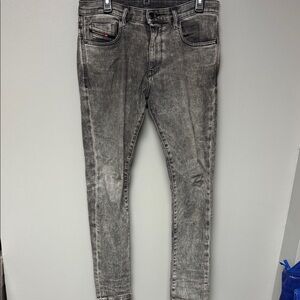 Diesel D-Strukt Slim Grey Acid Wash Stretch Jeans W30 L32